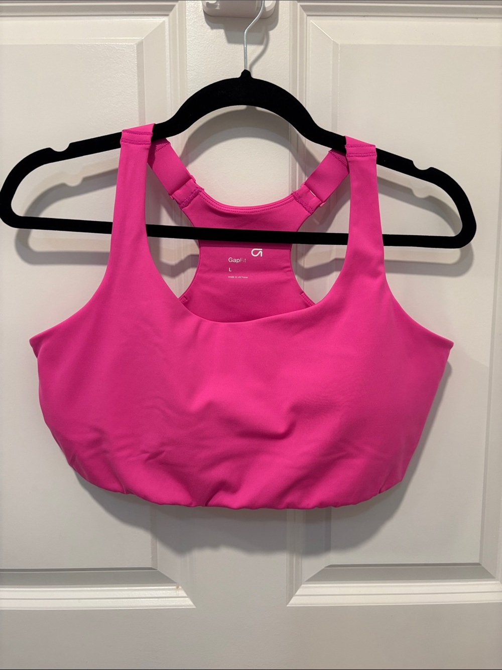 GapFit High Support Racerback Sports Bra Pink Large Adjustable Straps